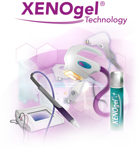 Illustration photoepilation technologies XENOgel Technology Logo