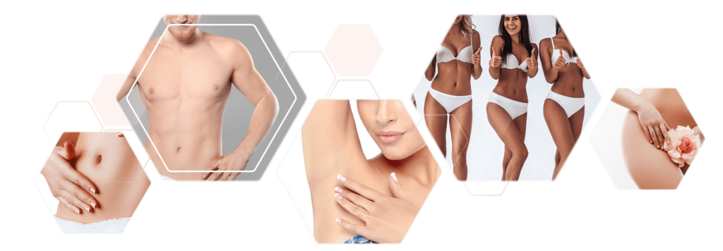 all body regions photo collage people with smooth skin