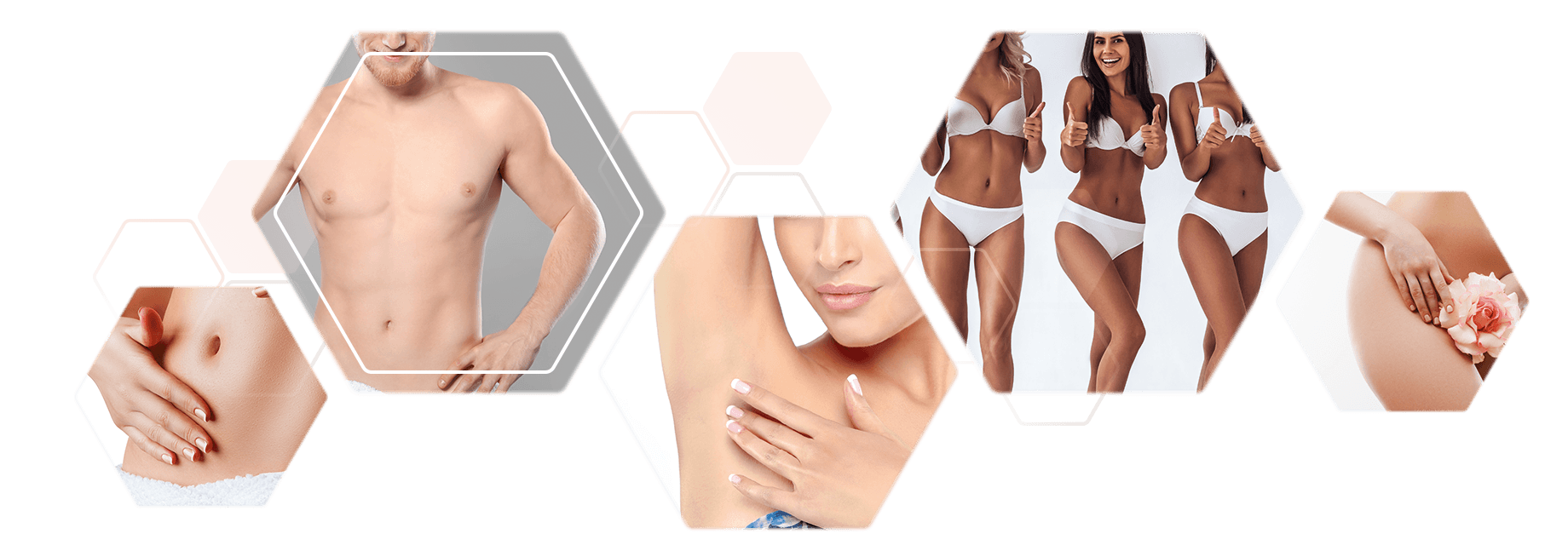all body regions photo collage people with smooth skin