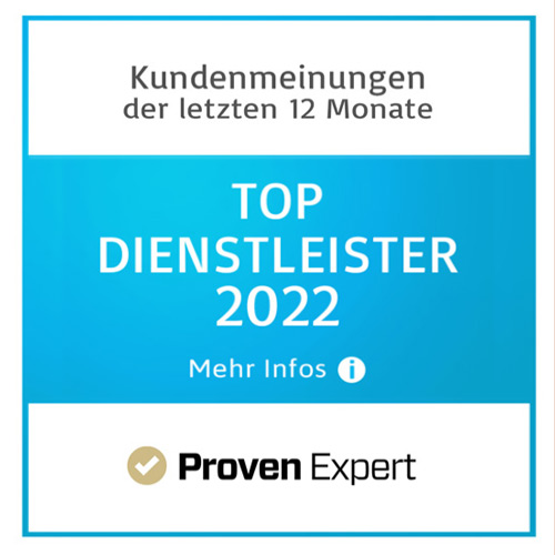 Auszeichnung von proven experten als Top Dienstleister bei der dauerhaften Haarentfernung