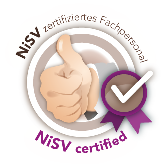 dauerhafte Haarentfernung Mannheim NiSV zertifiziert Abzeichen