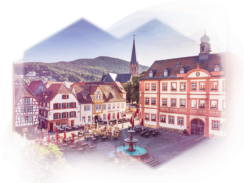 Blick auf den Marktplatz in Neustadt