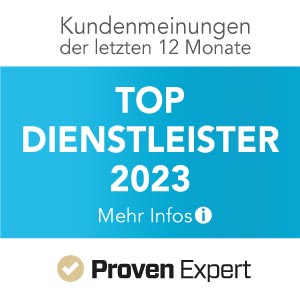 Top Dienstleister Auszeichnung Badge 12 Monate 2023