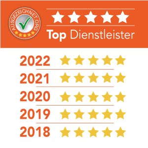 Auszeichnung ausgezeichnet.org - Top Dienstleister 2022