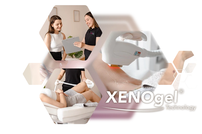 Impression treatment photoepilation logo XENOgel® Technology