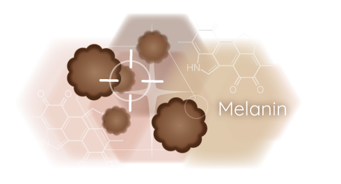 Illustration melanin molecule