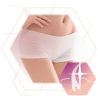 Photo body region woman intimate area permanent hair removal