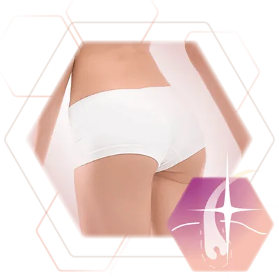 Photo body region woman buttocks permanent hair removal