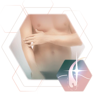 Photo body region man arms hands permanent hair removal