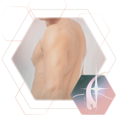 Photo body region man shoulders and back permanent hair removal