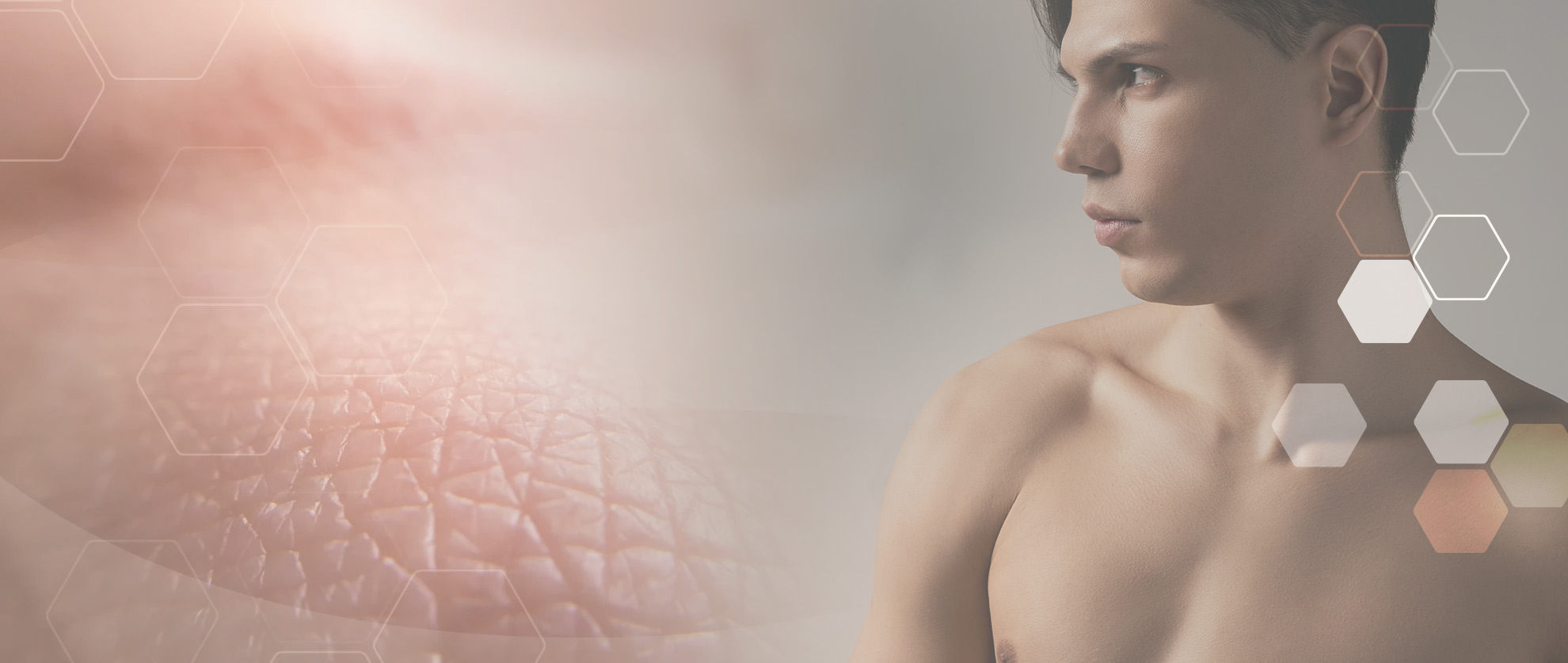 Wallpaper smooth skin on neck and neck in man