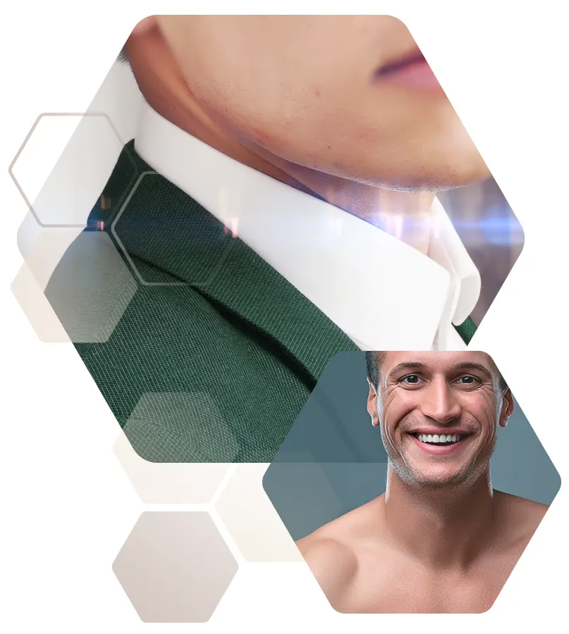 Photos Men with smooth skin on neck and nape